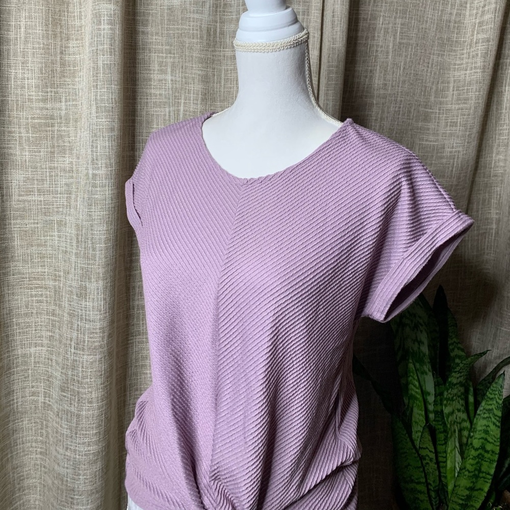 W5 Anthropologie tie front boxy textured top🌸 - Picture 2 of 4